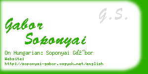 gabor soponyai business card